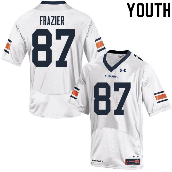 Auburn Tigers Youth Brandon Frazier #87 White Under Armour Stitched College 2020 NCAA Authentic Football Jersey ZMH6474GR